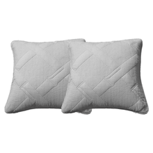 Load image into Gallery viewer, Tache Cotton Light Grey Silver Soothing Pastel Cushion Covers / Euro Sham (JHW-862)