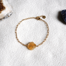Load image into Gallery viewer, "Keep Up Hope" Citrine Clover Bracelet