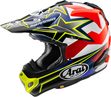 Load image into Gallery viewer, ARAI HELMETS, ARAI Helmets VX-Pro4 Stars &amp; Stripes Yellow Helmet – Medium, Part Number 0110-8203