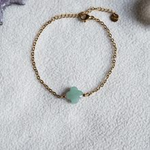 Load image into Gallery viewer, "Keep Up Hope" Green Aventurine Clover Bracelet