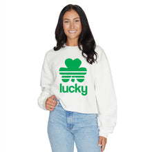 Load image into Gallery viewer, Lucky Shamrock White Crewneck