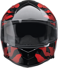 Load image into Gallery viewer, Z1R, Z1R Warrant Panthera Helmet in Black/Red - Small | Injection Molded Polycarbonate Shell with Drop-down Sun Visor