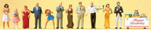 Load image into Gallery viewer, Preiser 10554 HO Scale Pedestrians -- Birthday Party Goers pkg(12)