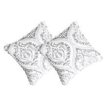 Load image into Gallery viewer, Tache Paisley Damask Matelasse Austere Grey Moon Sky Cushion Cover / Euro Sham (TB300-199)