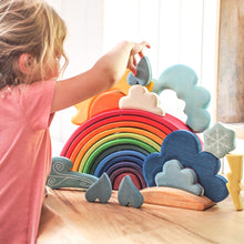 Load image into Gallery viewer, 13 Pcs STAINED Wooden Weather Building Set