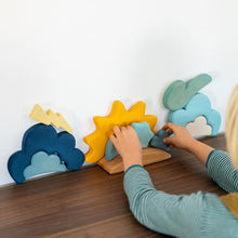 Load image into Gallery viewer, 13 Pcs STAINED Wooden Weather Building Set