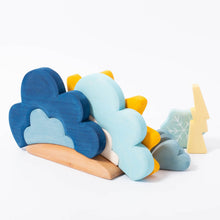Load image into Gallery viewer, 13 Pcs STAINED Wooden Weather Building Set