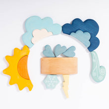 Load image into Gallery viewer, 13 Pcs STAINED Wooden Weather Building Set