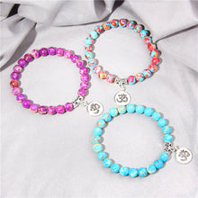 Load image into Gallery viewer, Purple Imperial Jasper Fearlessness &amp; Peace Bracelet