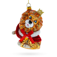 Load image into Gallery viewer, Regal Lion in Cape Glass Christmas Ornament
