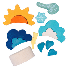 Load image into Gallery viewer, 13 Pcs STAINED Wooden Weather Building Set