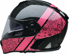 Load image into Gallery viewer, Z1R, Z1R Warrant Helmet - PAC Pink Large | Polycarbonate Shell with Drop-Down Sun Visor