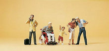 Load image into Gallery viewer, Preiser 10469 HO Scale Pedestrians -- Passers-By &amp; Wheelchair pkg(5)