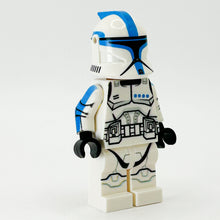 Load image into Gallery viewer, Custom Lieutenant Clone Trooper (Dark Azure, Phase 1) Minifig made using LEGO parts