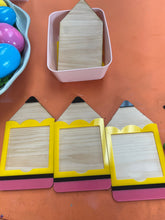 Load image into Gallery viewer, Teacher Pencil Post-It Note Holder