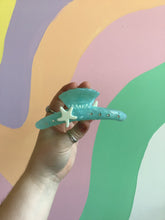 Load image into Gallery viewer, Blue Crush Shell Hair Claws