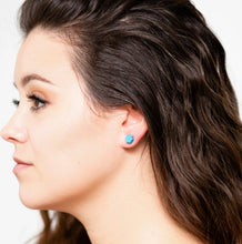 Load image into Gallery viewer, Turquoise Deco Daisy Stud Earrings