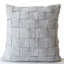 Load image into Gallery viewer, Handmade Felt Weave Pillow in Grey