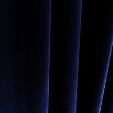 Load image into Gallery viewer, Handcrafted Navy Blue Cotton Velvet Curtain
