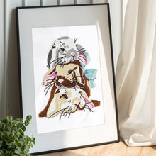 Load image into Gallery viewer, Beaded Bunny Rabbit Wall Decor