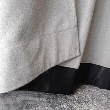 Load image into Gallery viewer, Brown Wool Curtains With Leather Ties and Trim Curtain