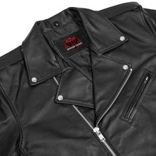 Load image into Gallery viewer, Dawn Rider Men's Premium Black Leather Motorcycle Jacket