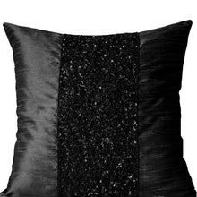 Load image into Gallery viewer, Black Beaded Color Block Pillow