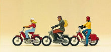 Load image into Gallery viewer, Preiser 10125 HO Scale Recreation &amp; Sports -- Mopeds w/Riders