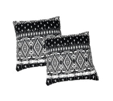 Load image into Gallery viewer, DaDa Bedding Aztec Black &amp; White Diamonds Throw Pillow Covers - 18" x 18" 2-Pack (C14800-1-CC)