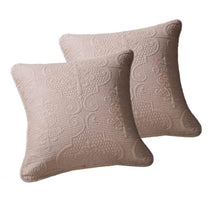 Load image into Gallery viewer, DaDa Bedding Set of 2-Pieces Sandy Beige Taupe Square Cushion Throw Pillow Covers, 18" x 18" (JHW-585)