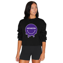 Load image into Gallery viewer, Northwestern Wildcats Smile Black Crewneck