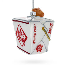 Load image into Gallery viewer, Takeout Box with Fortune Cookie Glass Christmas Ornament