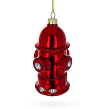 Load image into Gallery viewer, Fire Hydrant Glass Christmas Ornament