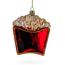 Load image into Gallery viewer, French Fries Glass Christmas Ornament 4.4 Inches