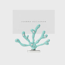 Load image into Gallery viewer, Coral placecard holders, turquoise, set of two