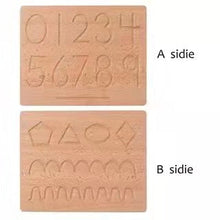 Load image into Gallery viewer, Reversible Number Wooden Tracing Board