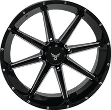 Load image into Gallery viewer, QuadBoss, QuadBoss Slicer 20x7 PowerSports Wheel with Limited Edition Bull Logo Center Caps