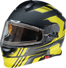 Load image into Gallery viewer, Z1R, Z1R Solaris 2.0 Helmet First Tracks Electric Dual Pane with Sun Visor – Black/Hi-Viz, XS (Part No. 0120-0837)