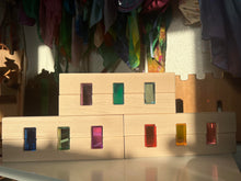 Load image into Gallery viewer, **Pre-order (Ships in 1-2 Weeks)**50 Pcs Rainbow Crystal Clear Translucent Rectangular Lucite Building Blocks Set with Storage Tray