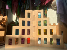 Load image into Gallery viewer, **Pre-order (Ships in 1-2 Weeks)**50 Pcs Rainbow Crystal Clear Translucent Rectangular Lucite Building Blocks Set with Storage Tray