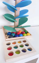 Load image into Gallery viewer, 12 Pcs Rainbow Wooden Balls with Tray in Primary Colors Diameter 1.4 Inches