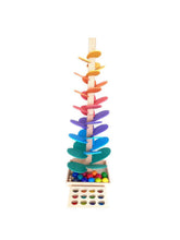 Load image into Gallery viewer, 12 Pcs Rainbow Wooden Balls with Tray in Primary Colors Diameter 1.4 Inches