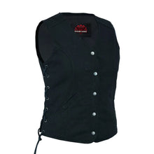 Load image into Gallery viewer, Women's Denim Longer Body ¾ Vest - Side Laces