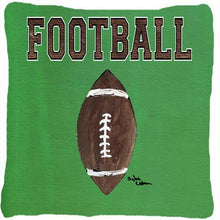 Load image into Gallery viewer, Football   Canvas Throw Pillow - 14x14 Decorative Pillow – Art for Your Home &amp; Patio