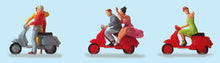 Load image into Gallery viewer, Preiser 10607 HO Scale Three Vespa Scooters w/Riders