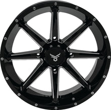 Load image into Gallery viewer, QuadBoss, QuadBoss Slicer 18x7 Powersports Wheel - 4/137 Bolt Pattern with Limited Edition QuadBoss Bull Logo Center Caps