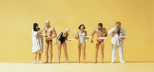 Load image into Gallery viewer, Preiser 10424 HO Scale Recreation &amp; Sports -- Sunbathers Eating pkg(6)