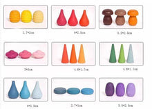 Load image into Gallery viewer, 324 Pcs Mandala Loose Parts with Wooden Tray  Open-ended Play Set