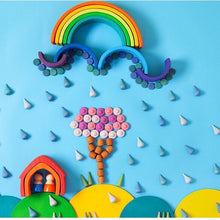 Load image into Gallery viewer, 324 Pcs Mandala Loose Parts with Wooden Tray  Open-ended Play Set