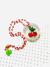 Load image into Gallery viewer, Retro Cherry Beaded Necklace by Rosie Rose Parker